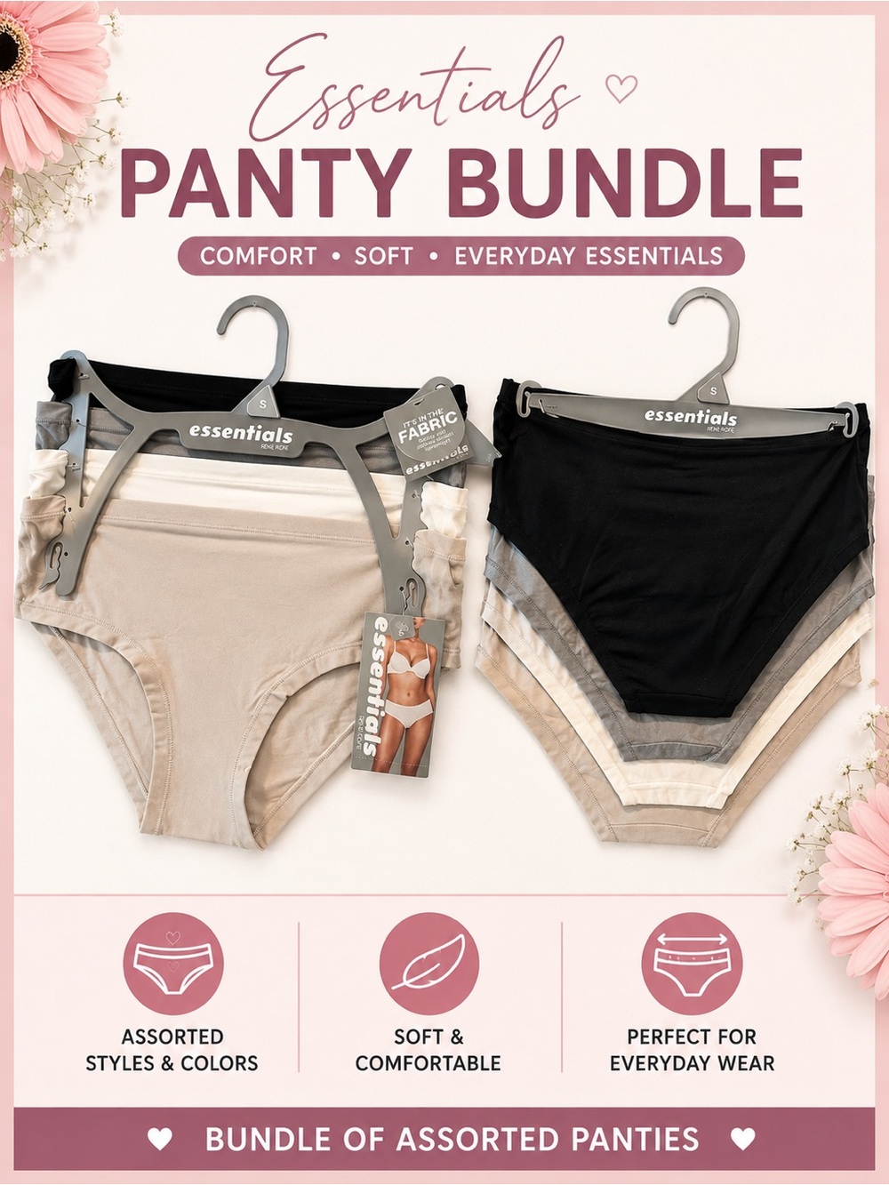 NEW on the hanger 4 pack size S panties